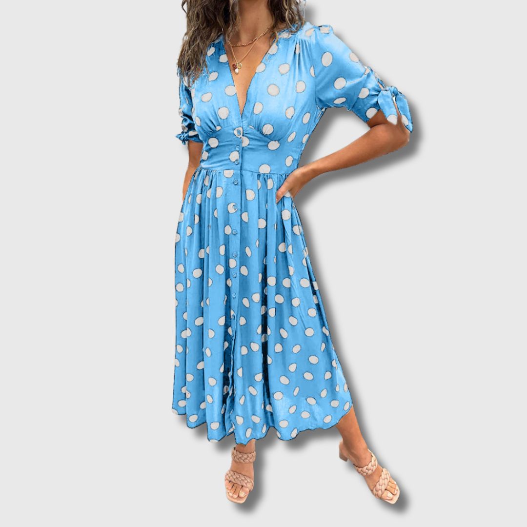 Monique – Vestido vintage de mujer con lunares