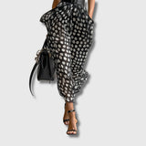 Andrea – Vestido Maxi de Chiffon con Lunares