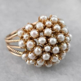Anillo con perlas grabadas - Grm