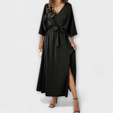 Sabrina – Maxi vestido sofisticado con escote en V