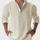 Aege - Camisa de hombre de manga larga
