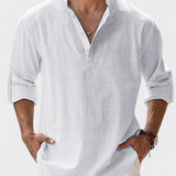 Aege - Camisa de hombre de manga larga