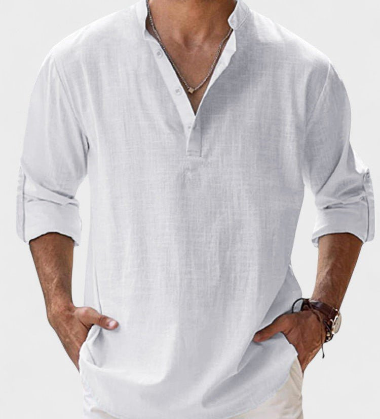 Aege - Camisa de hombre de manga larga