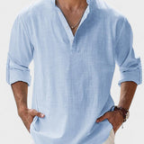 Aege - Camisa de hombre de manga larga