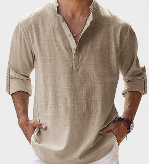 Aege - Camisa de hombre de manga larga
