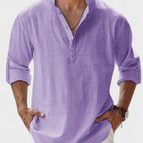 Aege - Camisa de hombre de manga larga
