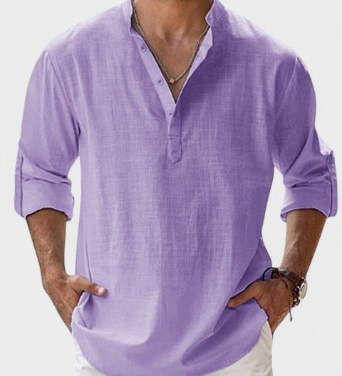 Aege - Camisa de hombre de manga larga