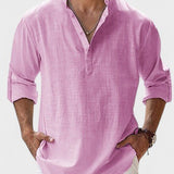 Aege - Camisa de hombre de manga larga