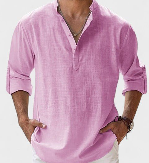 Aege - Camisa de hombre de manga larga