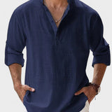 Aege - Camisa de hombre de manga larga