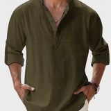Aege - Camisa de hombre de manga larga
