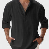 Aege - Camisa de hombre de manga larga