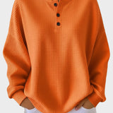 Anne - Camiseta Henley de punto waffle