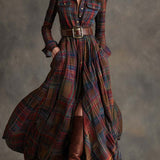Elena - Camisa-vestido a cuadros