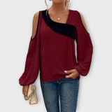 Marina – Blusa elegante con escote cuadrado moderno
