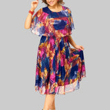 Barbara – Vestido elegante de chiffon con estampado