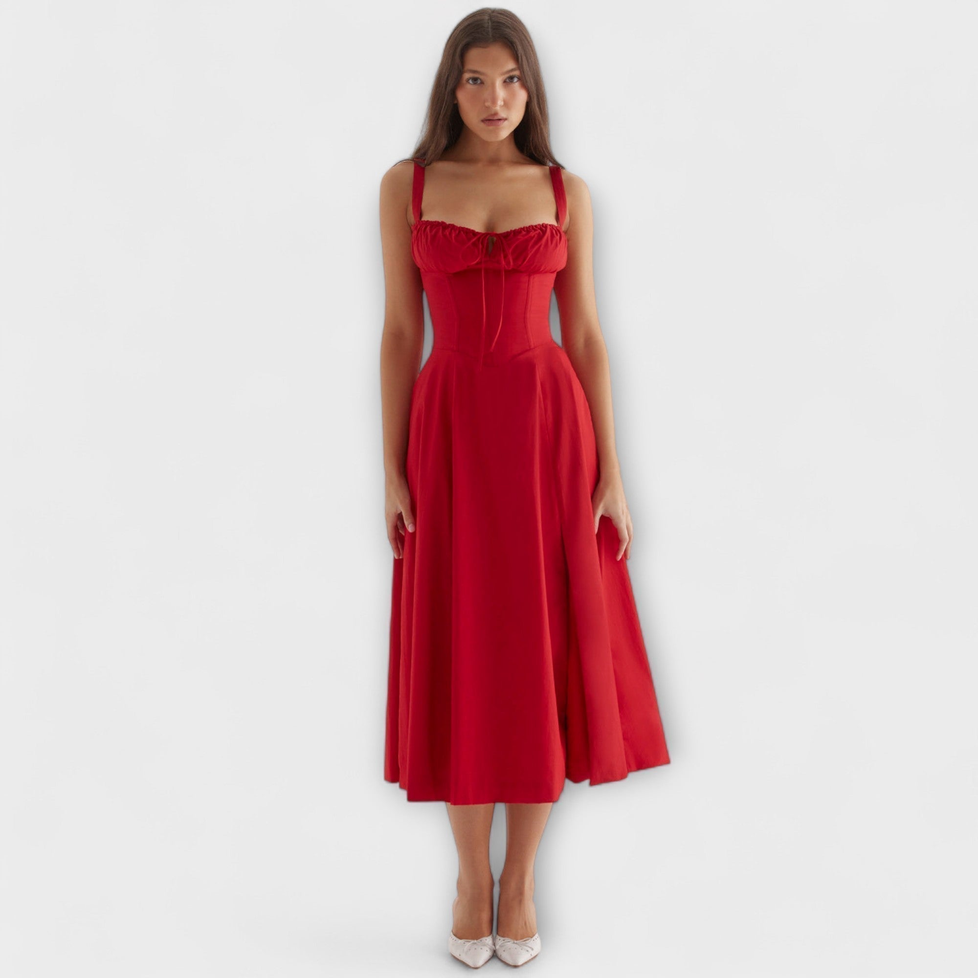 Zipporas – Vestido bustier encantador con motivo floral