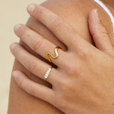 Grace - Anillo con perla de agua dulce