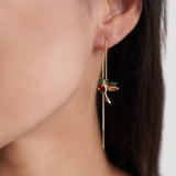 Pendientes en forma de colibrí