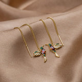 Pendientes en forma de colibrí