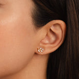 Pendientes de Aro Cristalinos Chic