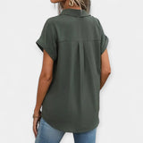 Blanka – Camisa larga de estilo recto y clásico