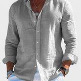 Dennis - Camisa casual de lino para hombre