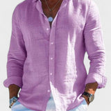 Dennis - Camisa casual de lino para hombre