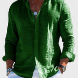 Dennis - Camisa casual de lino para hombre