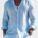 Dennis - Camisa casual de lino para hombre