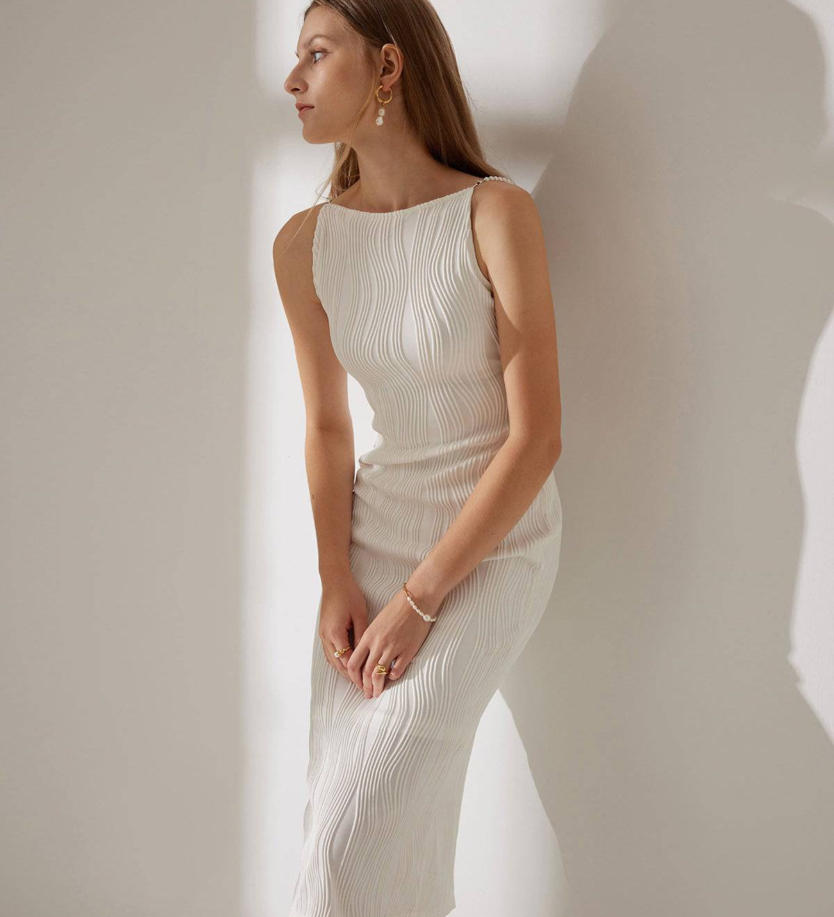 Marta | Vestido camisero texturizado
