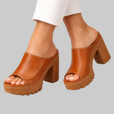Lana – Sandalias de Cuero con Tacón Alto