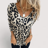 Zlata – Camiseta casual de mujer con estampado de leopardo