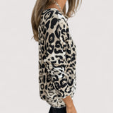 Zlata – Camiseta casual de mujer con estampado de leopardo