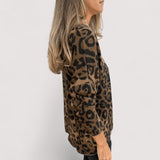 Zlata – Camiseta casual de mujer con estampado de leopardo