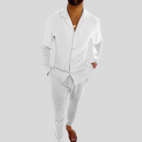 Zeus - Camisa de lino completa de verano para hombre