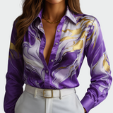 Mirjana – Camisa de mujer en satén brillante