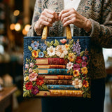 Bolsas Hechas a Mano - Motivo Floral y Libros