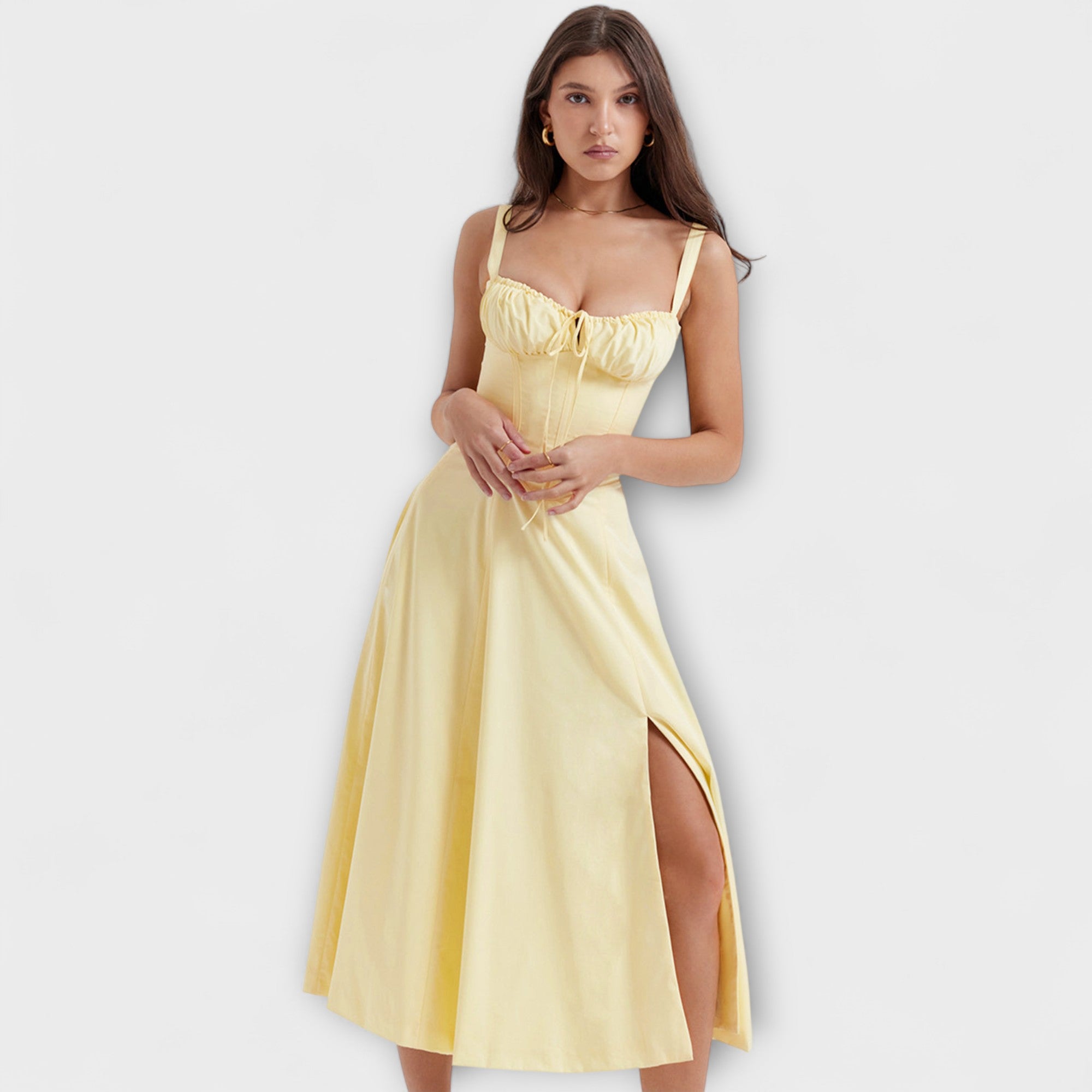 Zipporas – Vestido bustier encantador con motivo floral