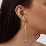 Pendientes con flecos en forma de gota