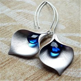 Pendientes con Piedra Azul en Plata