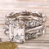 Anillo Vintage Plateado Brillante