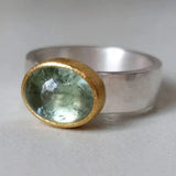 Anillo Vintage Verde Hecho a Mano