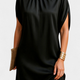 Vestido Midi Ena Sin Tiempo con Escote Redondo