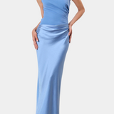 Vestido Largo de Fiesta con Escote Asimétrico