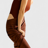 Vestido Maxi Leona con Estilo Top y Silueta Alargada