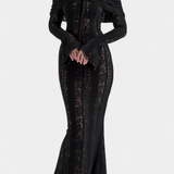 Vestido Maxi Josipa con Hombros Descubiertos