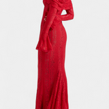 Vestido Maxi Josipa con Hombros Descubiertos
