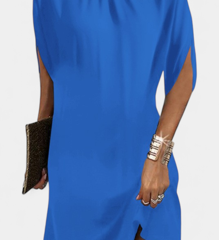 Vestido Midi Ena Sin Tiempo con Escote Redondo