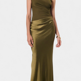 Vestido Largo de Fiesta con Escote Asimétrico